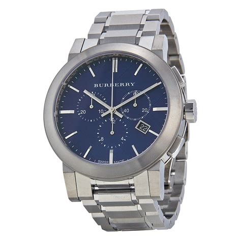 burberry chronograph blue dial edelstahl herrenuhr bu9363|Burberry Chronograph Blue Dial Stainless Steel Men's Watch .